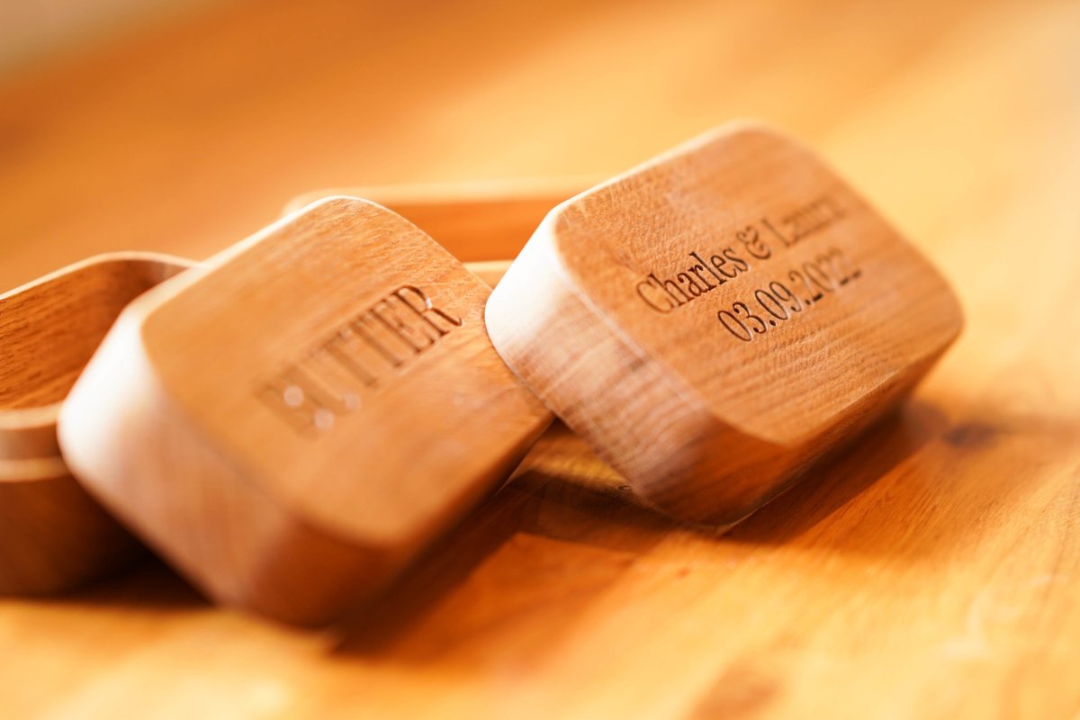 Solid Oak Butter Dish - Image 4