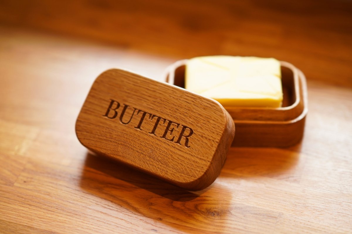 Solid Oak Butter Dish - Image 6