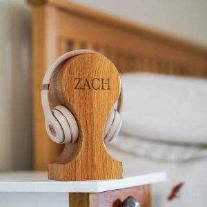 Solid Oak Headphone Stand